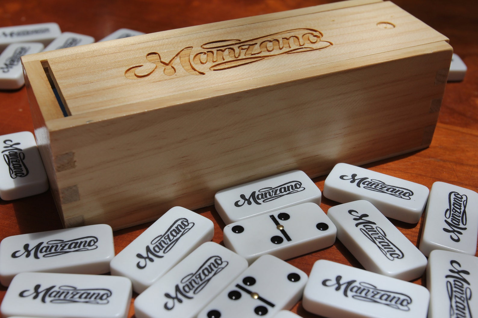 Engraved dominoes with black fill